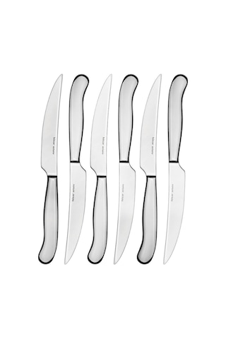 Hisar Arjantin Steak 6lı Çelik Bıçak Seti Inox