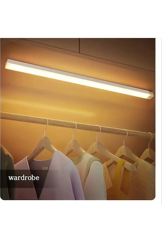 20 Cm Sarı Gün Işığı Hareket Sensörlü Dolap İçi Çalışma Masası Mutfak Tezgah Altı Usb Led Işık Çok Renkli