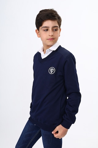 Toontoy Kids Toontoy Erkek Çocuk Okul Baskılı Sweatshirt Lacivert