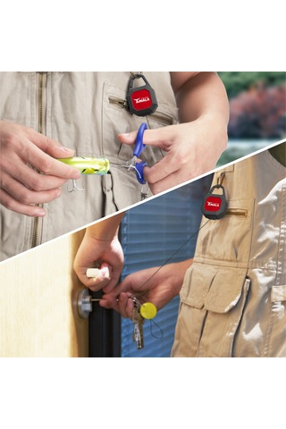 Qingmipy Tunala Fa-031a Dış Mekan Kayıp Engelleme Cihazı: Bölümlü Kilitleme, Ters Sönme Engeli, Kemer/çanta Sabitleme - Kırmızı Siyah Nilon-kevlar + Paslanmaz Çelik Yay