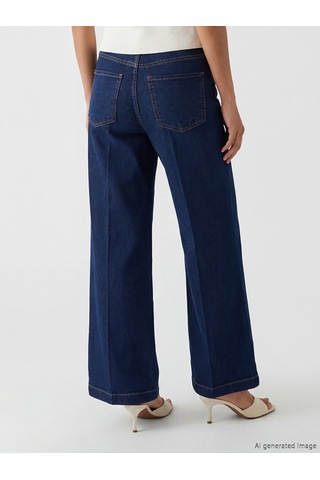 Lcw Comfort İndigo Wideleg Fit Kadın Jean Pantolon