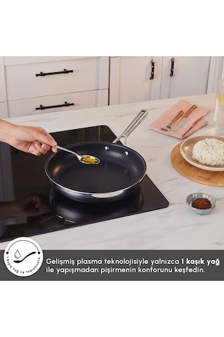 Karaca Plasma Steel 316+ 3Ply Yanmaz Yapışmaz Çelik Tava 30 cm