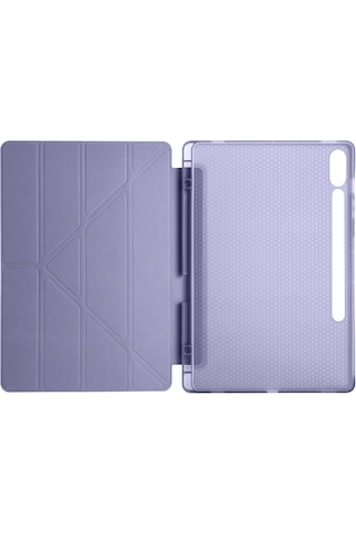 Samsung Galaxy Tab S10 Plus Uyumlu X820 12.4 İnç Katlanabilir Kalemlikli Standlı Akıllı Kılıf Kapaklı Kılıf