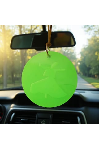 Semazen Karanlıkta Parlayan Fosforlu Dikiz Aynası Asma Süsü İslami Aksesuar Yeşil