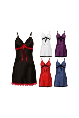 Sones Sling Lace Perspektif İç Çamaşırı Gecelik Kırmızı