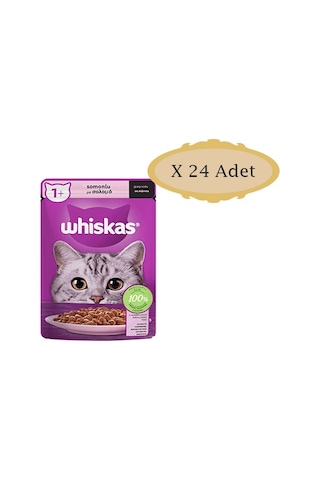 Whiskas Pouch Somonlu Yetişkin Kedi Mama 24 x 85 G