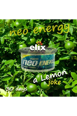 Elix Neo Energy Metal Kutuda Ahşap Granüllere Emdirilmiş Özel Aromalı Koku - Limon