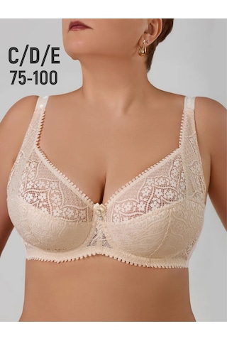 Diorella Fashion Dantel Sütyen Büyük Beden 402356621 Bej