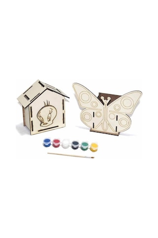 Kumtoys Ahşap Kalemlik ve Kumbara