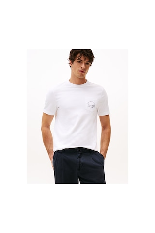Tommy Hilfiger Hılfıger Arch Pocket Tee Erkek Beyaz T-shirt - Mw0mw38623