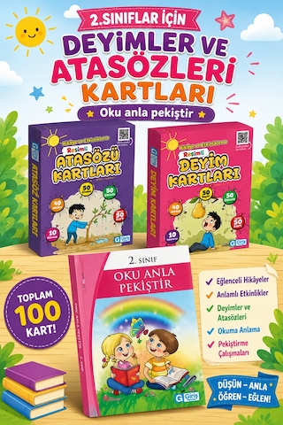 2.sınıflar İçin Atasözleri Ve Deyim Kartları + Oku Anla Pekiştir