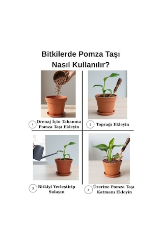 4-8 Mm Ponza Taşı - Tarım Pomzası 5 Lt Paket - 5 Litre Volkanik