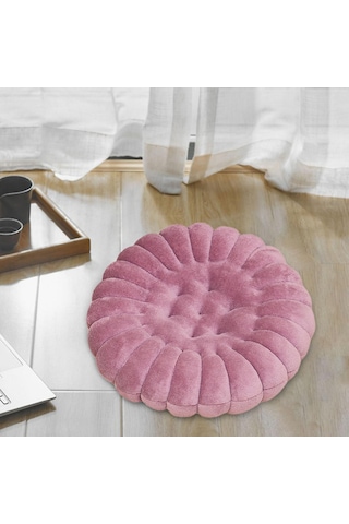 Suntek Peluş Zemin Yastık Rahat Dekoratif Kanepe Yuvarlak-pembe