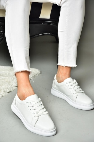 Fox Shoes P555460903 Beyaz Hakiki Deri Spor Ayakkabı Sneakers Beyaz
