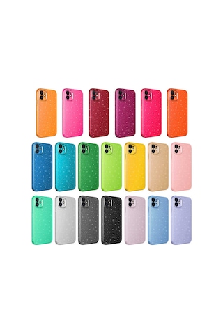Zore Apple iPhone 11 Uyumlu Kamera Korumalı Simli Lüks Omsy Koton Kılıf-yeşil