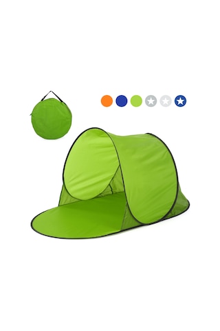 Leezsing Tek Kişilik Otomatik Açılan Sahil Çadırı - Uv Koruma Ve Su Geçirmez 190t Poliester Malzeme İle Dinlenme Ve Piknik İçin Yeşil Yeşil