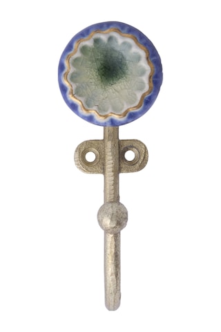 Yargıcı Seramik Detaylı Metal Dekoratif Askı 13x5 Cm 26knha1015c St