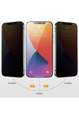 Samsung Uyumlu, Galaxy A15 4g - Hayalet Ekran Koruyucu Privacy Gizli Antistatik Cam V8