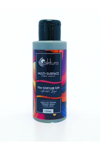 Piktura Akrilik Multisurface Boya 120ml Gümüş Gri