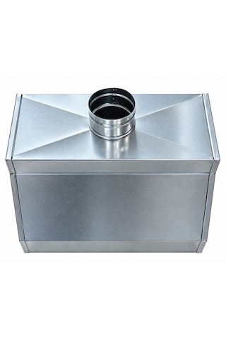 Sac Davlumbaz Havalandırma Uzunluk 50 Genişlik 40 Yükseklik 37 Cm Çıkış Boğaz Ölçüsü 13 Cm Galvaniz