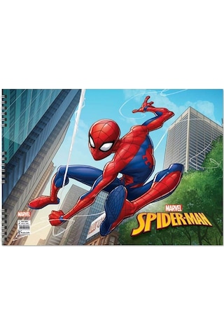 Spiderman Resim Defteri 25 X 35 Cm. 15 Yaprak - Oturan Spiderman Diğer