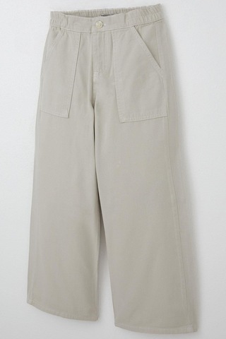 Breeze Kız Çocuk Gabardin Pantolon Geniş Paça Beli Lastikli 5-9 Yaş, Taş Taş