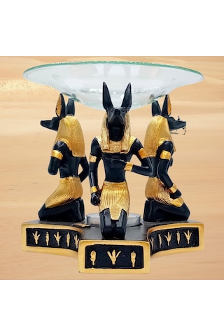 Anubis Buhurdanlık Esansiyel Yağ Brülörü Antik Mısır Firavun