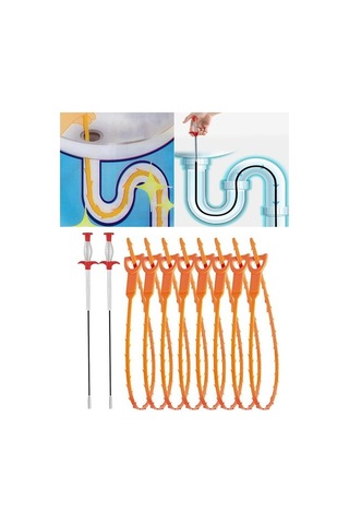 Bosphorusboutique02 Suntuk Drenaj Tıkanıklık Sökücü 10x Esnek Çok Yönlü Turuncu Ev Tipi Turuncu