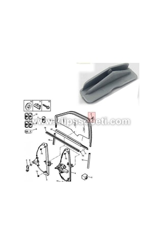 Peugeot Citroen  Cam Pencere Tutma Klips (Büyük ) 9727.23 HSK0014