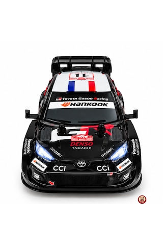 Oyuncak Uzaktan Kumandalı Toyota Gr Yaris 4x4 Drift Ralli Arabası 15 Km Hız Şarjlı Led Işıklı 7.4v 500 Mah Yedek Drift Tekerli Rc Araba Siyah