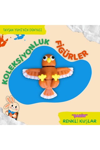 Tavşan Yumi Renkli Kuşlar Koleksiyonu - 4 Parça 5-7 Cm Hareketli Oyuncaklar Ve Bilgilendirici Kartlar "