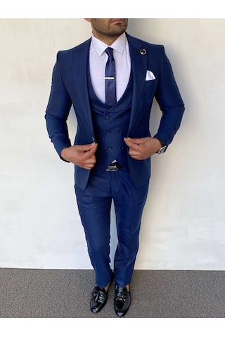 Modefendi Slim Fit İtalyan Kesim Düz Model Takım Elbise Parlement