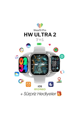 Wearfitpro Wearfit Hw Ultra 2 7 Kordonlu Akıllı Kol Saati Smart Watch Model:inç 49mm Amoled Ekran Gri