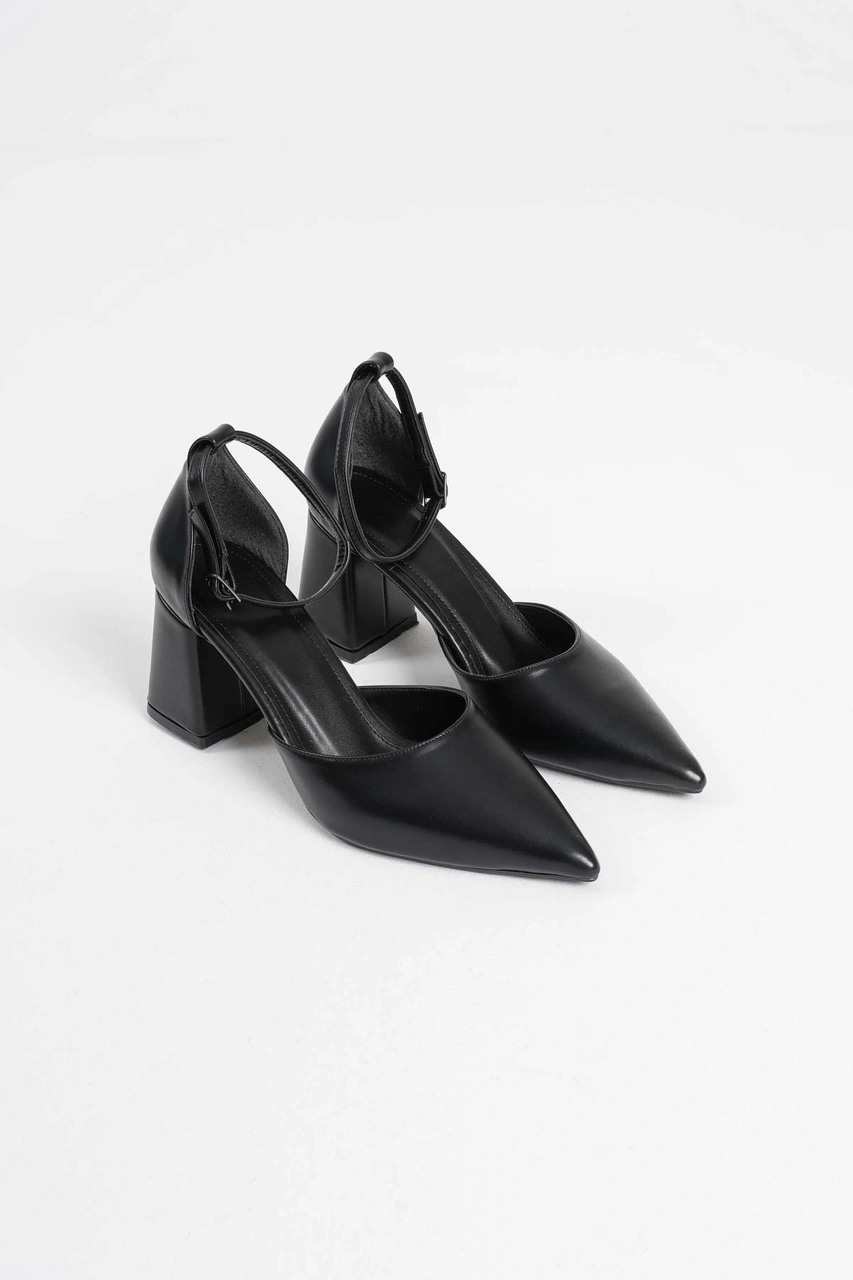 Kocadal Kocadal Doren Siyah Cilt Kadın Topuklu Ayakkabı Muhtelif