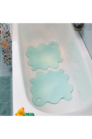 Ikea Trampsjön Banyo Kaydırmazı, Açık Turkuaz, 43x43 Cm, 2 Adet
