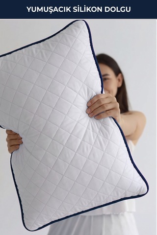 Klimalı Yastık 50x70 Cm Terletmeyen, Hava Alan Mikrofiber Uyku Yastığı Lacivert