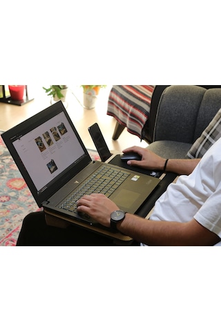 Axolotl Telefon Ve Tablet Bölmeli Minderli Laptop Sehpası Notebook Bilgisayar Çalışma Masası, Antik Meşe Sku: Smg8690010120571 Diğer