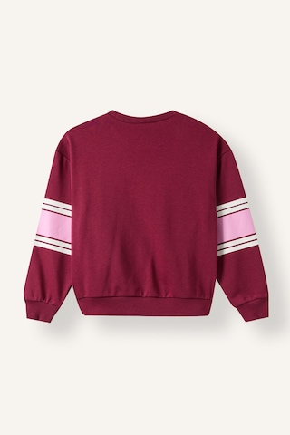 Defacto Bisiklet Yaka Şerit Detaylı Baskılı Sweatshirt Kız Çocuk I7532a826aubr204 Bordo-br204