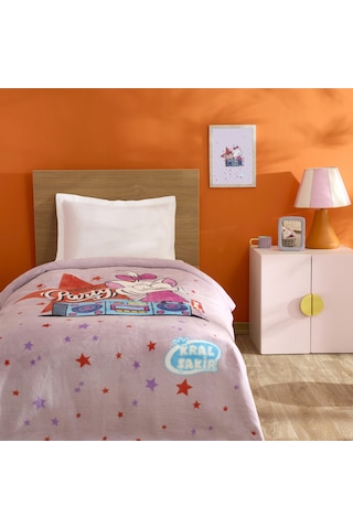Karaca Home X Kral Şakir Canan Karaoke Party Tek Kişilik Battaniye Renkli