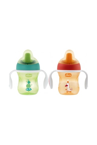 Chicco Yarı Yumuşak Uçlu Eğitim Bardağı 6 Ay+  Unisex Çok Renkli