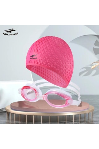 Vernon Yüzme Gözlüğü Buğu Önleyici Yetişkin Erkek Ve Kızlar Hd Düz Silikon Yüzme Gözlüğü Dalış Gözlüğü Yüzme Gözlüğü Pembe Gözlük Pembe Damla Çok Renkli