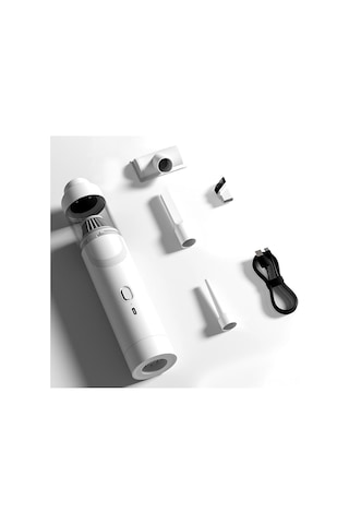 Padalink El Tipi Kablosuz Süpürge - 5000pa Güçlü Emme, Vantilatör, Şişirme Ve Vakum Fonksiyonu - Ev Ve Araç İçin, Beyaz Yerleşik Li-pil