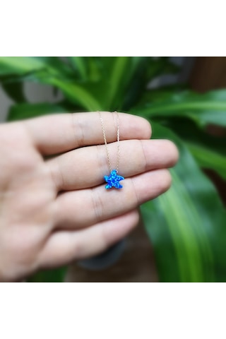 Altın Deniz Yıldızı Opal Kolye As1528Kl Altınsepeti