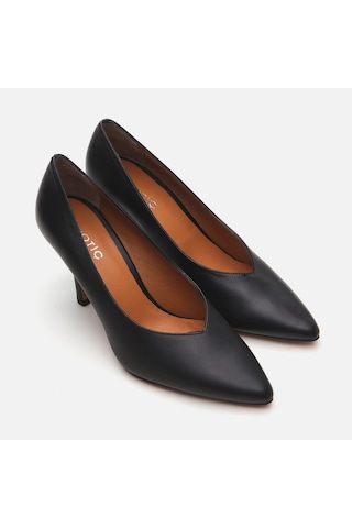 Hakiki Deri Siyah Kadın Stiletto Siyah-black Siyah