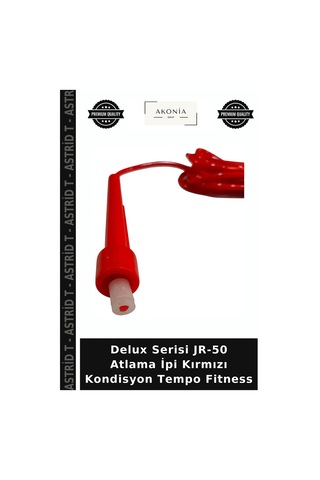Delux Serisi Jr-50 Atlama İpi Kırmızı Kondisyon Tempo Fitness