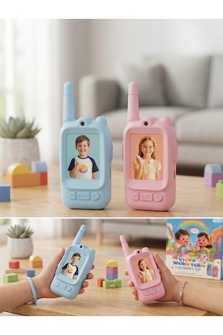 Görüntülü Şarjlı Çocuk Telsiz 2 Li Video Walkie Talkie