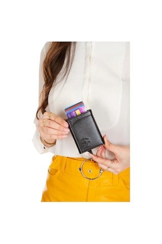 Newish Polo Rfid Özellikli Mekanizmalı Cüzdan Kartlık - Siyah