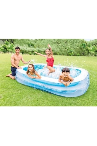 Intex Dış Bölme Şeffaf Aile Havuzu 262x175x56 CM-56483 Çok Renkli
