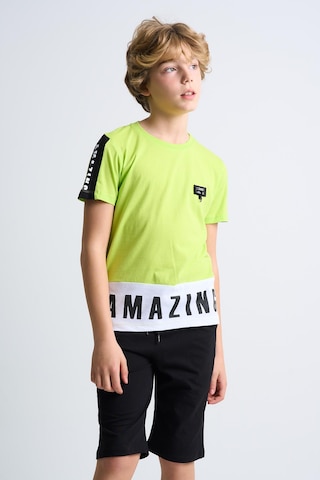 Alexandergardi Alexandergardı Baskılı İkili Çocuk T-shirt-şort Takım Açık Yeşil