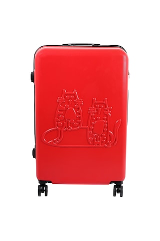 Biggdesign Cats Kırmızı Büyük Boy 28" Valiz Kırmızı